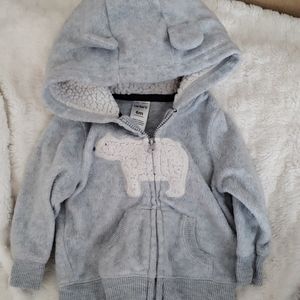 Boys 6 mo fleece hooded sweater